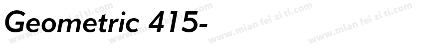 Geometric 415字体转换